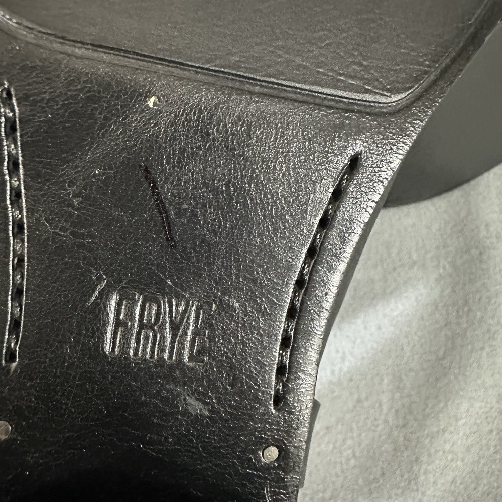 Frye Ray Harness Ankle Booties Boots Black Leather Back Zip Western Women's 9 - Picture 8 of 12